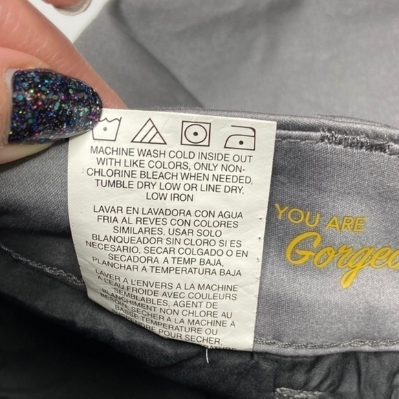 Lee Modern Series Trouser Pants Gray Bootcut Business Career Size 12 Short - Picture 9 of 12